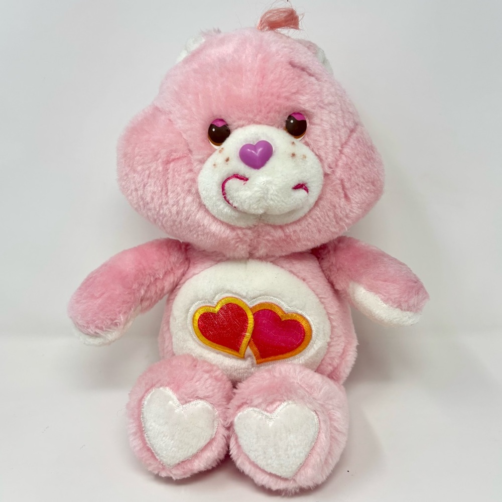 Care Bear Love-A-Lot Pink Bear Vintage 1983 Kenner Plush Stuffed Animal Soft Toy
